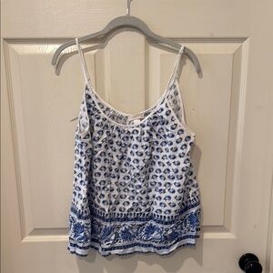 Loft Outlet linen blend bohemian top, XL 🔵